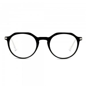 Full Rim Acetate Round Black Medium In Style ISHM04 Eyeglasses