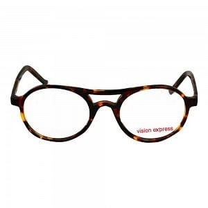 Full Rim Acetate Round Brown Medium Vision Express 12040 Eyeglasses