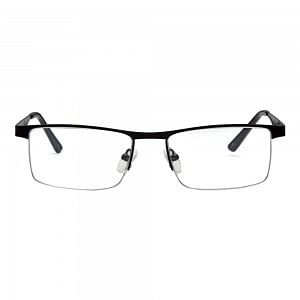 Half Rim Metal Square Black Medium Vision Express 29479 Eyeglasses