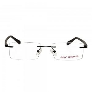 Rimless Metal Rectangle Brown Medium Vision Express 29483 Eyeglasses