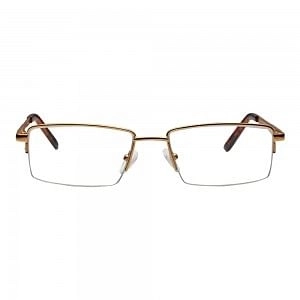 Half Rim Metal Rectangle Gold Medium Vision Express 12044 Eyeglasses