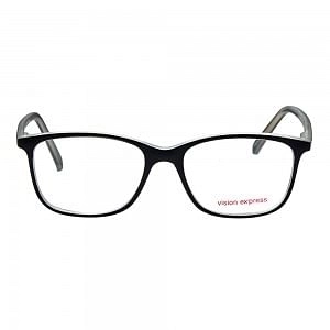 Full Rim Polycarbonate Rectangle Black Medium Vision Express 12062 Eyeglasses