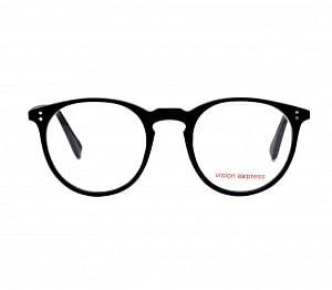Full Rim Acetate Round Black Medium Vision Express 29499 Eyeglasses
