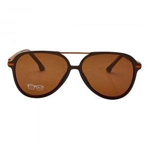 Aviator Brown Polycarbonate Full Rim Medium Vision Express 12081 Sunglasses