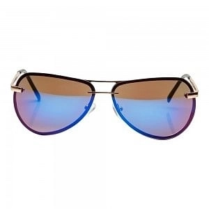 Aviator Blue Mirror Polycarbonate Full Rim Medium Vision Express 12084 Sunglasses