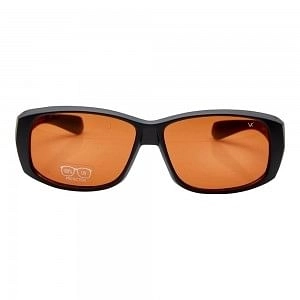 Wrap Amber Polycarbonate Full Rim Medium Vision Express 81187 Sunglasses