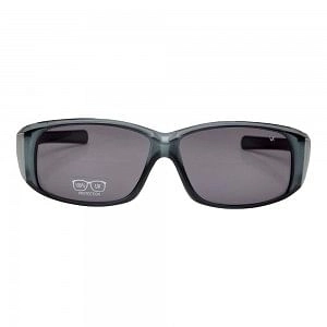 Wrap Grey Polycarbonate Full Rim Medium Vision Express 81188 Sunglasses