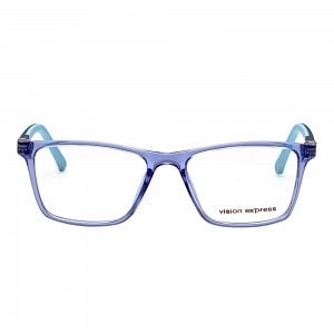 Rectangle Blue Polycarbonate Medium Vision Express 61350 Kids Eyeglasses