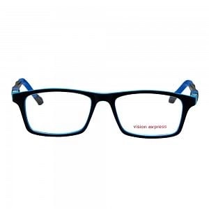 Rectangle Black Polycarbonate Medium Vision Express 61352 Kids Eyeglasses