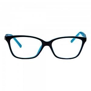 Blue Shield (Zero Power) Computer Glasses : Full Rim Wrap Black Polycarbonate Medium 29443