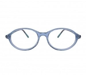 Blue Shield (Zero Power) Kids Computer Glasses: Round Blue Acetate Medium 61404AF