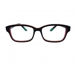 Blue Shield (Zero Power) Kids Computer Glasses: Oval Black Acetate Large 61405AF