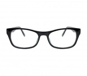 Blue Shield (Zero Power) Kids Computer Glasses: Oval Black Acetate Medium 61406AF