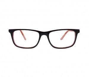 Blue Shield (Zero Power) Kids Computer Glasses: Rectangle Black Acetate Medium 61407AF