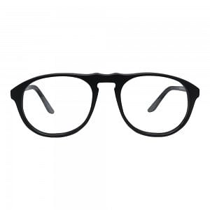 Blue Shield (Zero Power) Kids Computer Glasses: Round Black Acetate Large 61412AF