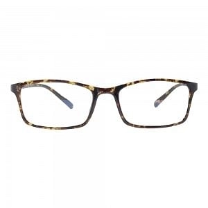 Blue Shield (Zero Power) Computer Glasses: Full Rim Rectangle Brown Polycarbonate Medium 29556B