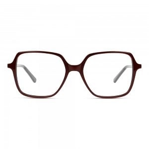 Full Rim Acetate Square Red Female Medium Sensaya SYKF06 Eyeglasses
