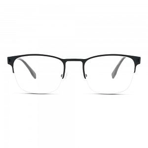 Half Rim Titanium Square Blue Medium Heritage HEOM5020 Eyeglasses