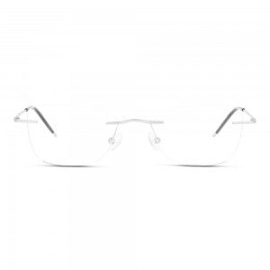 Rimless Titanium Round Silver Medium Heritage HEOF5016 Eyeglasses