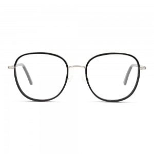 Full Rim Stainless steel Square Black Female Medium Heritage HEOF0013 Eyeglasses