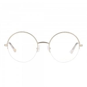 Half Rim Stainless steel Round Gold Female Medium Sensaya SYOF0001 Eyeglasses