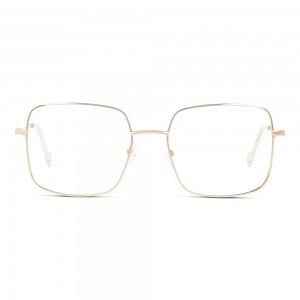 Full Rim Stainless steel Square Pink Female Medium Unofficial UNOF0074 Eyeglasses