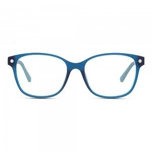 Oval Mirrored Lens Blue Acetate Full Rim Small Unofficial UNOF0028 Sunglasses