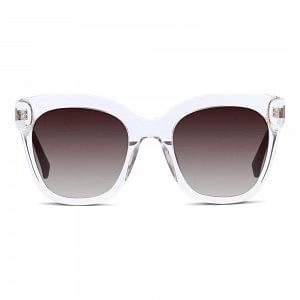 Oval UV Protected Lens Grey clear crystal Acetate Full Rim  Small Sensaya SAGF46 Sunglasses