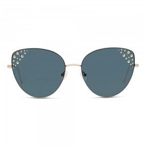 Round UV Protected Lens Blue Metal Full Rim  Large Sensaya SAGF43 Sunglasses