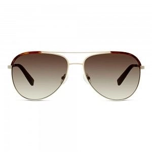 Oval UV Protected Lens Green Brown Metal Full Rim  Large C-line CNGM05 Sunglasses