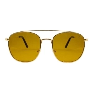 Brown Gold Square Sunglasses 21845P