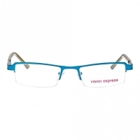 Half Rim Metal Rectangle Blue Medium Vision Express 28884 Eyeglasses