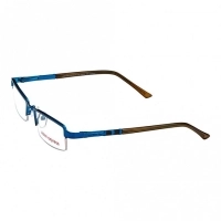 Half Rim Metal Rectangle Blue Medium Vision Express 28884 Eyeglasses