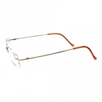 Rimless Titanium Rectangle Gold Medium Vision Express 11915 Eyeglasses