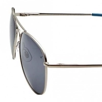 Aviator Polarised Lens Grey Solid Full Rim Medium Vision Express 21325P Sunglasses