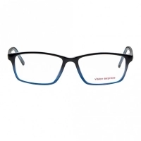 Full Rim Polycarbonate Rectangle Black Medium Vision Express 28976 Eyeglasses