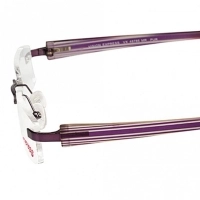 Blue Shield (Zero Power) Computer Glasses: Rimless Rectangle Purple Metal Small 48785