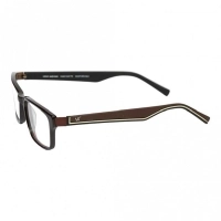 Blue Shield (Zero Power) Computer Glasses: Full Rim Rectangle Brown Acetate Small 29110