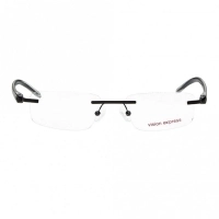 Rimless Metal Rectangle Clear Crystal Medium Vision Express 29134 Eyeglasses