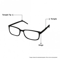 Half Rim Metal Rectangle Black Medium Vision Express 29021 Eyeglasses