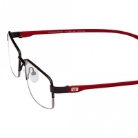 Half Rim Metal Rectangle Black Medium Vision Express 29021 Eyeglasses