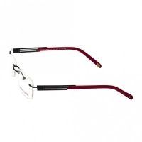 Rimless Metal Rectangle Black Medium Vision Express 48836 Eyeglasses