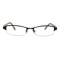 Half Rim Metal Rectangle Black Medium Vision Express 48893 Eyeglasses