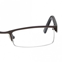 Half Rim Stainless Steel Rectangle Gun Metal Medium Vision Express 29178 Eyeglasses