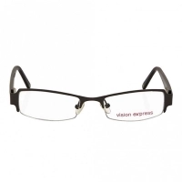 Half Rim Stainless Steel Wrap Gun Metal Medium Vision Express 29179 Eyeglasses