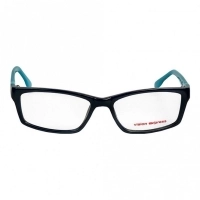 Blue Shield (Zero Power) Computer Glasses: Full Rim Wrap Black Acetate Men Small 29247