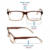 Full Rim Polycarbonate Rectangle Grey Large Vision Express 12011 Eyeglasses