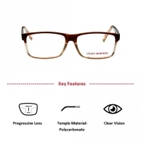 Full Rim Polycarbonate Rectangle Grey Large Vision Express 12011 Eyeglasses