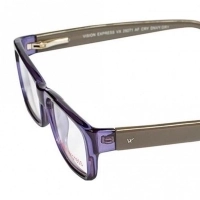 Blue Shield (Zero Power) Computer Glasses: Full Rim Rectangle Blue Acetate Small 29271