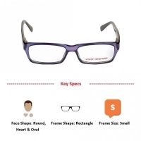 Blue Shield (Zero Power) Computer Glasses: Full Rim Rectangle Blue Acetate Small 29271